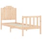 vidaXL Estructura de cama individual con cabecero madera maciza vidaXL Estructura de cama individual con cabecero madera maciza