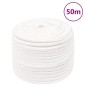 vidaXL Cuerda de barco polipropileno blanco intenso 12 mm 50 m vidaXL Cuerda de barco polipropileno blanco intenso 12 mm 50 m