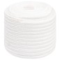 vidaXL Cuerda de barco polipropileno blanco intenso 16 mm 50 m