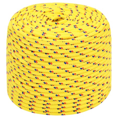 vidaXL Cuerda de barco polipropileno amarillo 8 mm 100 m