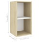 vidaXL Muebles de salón de pared 2 piezas blanco y roble Sonoma