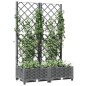 vidaXL Jardinera con enrejado PP gris claro 80x40x121,5 cm vidaXL Jardinera con enrejado PP gris claro 80x40x121,5 cm