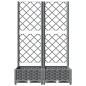 vidaXL Jardinera con enrejado PP gris claro 80x40x121,5 cm vidaXL Jardinera con enrejado PP gris claro 80x40x121,5 cm