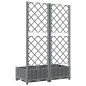 vidaXL Jardinera con enrejado PP gris claro 80x40x121,5 cm vidaXL Jardinera con enrejado PP gris claro 80x40x121,5 cm