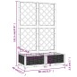 vidaXL Jardinera con enrejado PP gris claro 80x40x121,5 cm vidaXL Jardinera con enrejado PP gris claro 80x40x121,5 cm