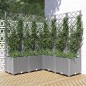 vidaXL Jardinera con enrejado PP gris claro 120x120x136 cm vidaXL Jardinera con enrejado PP gris claro 120x120x136 cm