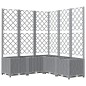 vidaXL Jardinera con enrejado PP gris claro 120x120x136 cm vidaXL Jardinera con enrejado PP gris claro 120x120x136 cm