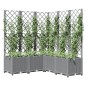 vidaXL Jardinera con enrejado PP gris claro 120x120x136 cm vidaXL Jardinera con enrejado PP gris claro 120x120x136 cm