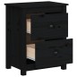 vidaXL Mesitas de noche 2 uds madera maciza de pino negra 50x35x61,5cm vidaXL Mesitas de noche 2 uds madera maciza de pino negra 50x35x61,5cm