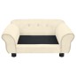 vidaXL Sofá para perros felpa color crema 72x45x30 cm vidaXL Sofá para perros felpa color crema 72x45x30 cm