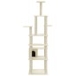 vidaXL Rascador para gatos con postes de sisal crema 183 cm vidaXL Rascador para gatos con postes de sisal crema 183 cm