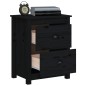 vidaXL Mesitas de noche 2 uds madera maciza de pino negra 50x35x61,5cm vidaXL Mesitas de noche 2 uds madera maciza de pino negra 50x35x61,5cm