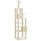 vidaXL Rascador para gatos con postes de sisal crema 183 cm vidaXL Rascador para gatos con postes de sisal crema 183 cm