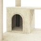 vidaXL Rascador para gatos con postes de sisal crema 183 cm vidaXL Rascador para gatos con postes de sisal crema 183 cm