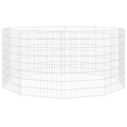 vidaXL Jaula para conejos 10 paneles hierro galvanizado 54x80 cm