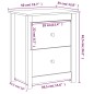vidaXL Mesitas de noche 2 uds madera maciza de pino negra 50x35x61,5cm vidaXL Mesitas de noche 2 uds madera maciza de pino negra 50x35x61,5cm