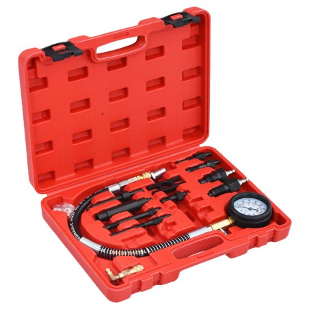 vidaXL Kit de comprobación de compresión de motor diésel 12 piezas