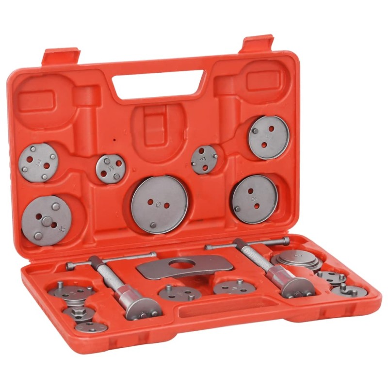 vidaXL Kit herramientas retroceso de pinzas de freno de disco 18 pzas vidaXL Kit herramientas retroceso de pinzas de freno de disco 18 pzas
