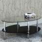 vidaXL Mesa de centro de vidrio con diseño exclusivo negra vidaXL Mesa de centro de vidrio con diseño exclusivo negra