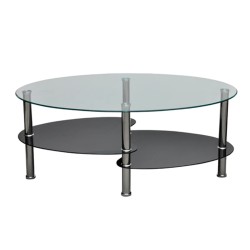 vidaXL Mesa de centro de vidrio con diseño exclusivo negra 