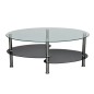 vidaXL Mesa de centro de vidrio con diseño exclusivo negra vidaXL Mesa de centro de vidrio con diseño exclusivo negra