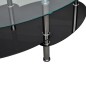 vidaXL Mesa de centro de vidrio con diseño exclusivo negra vidaXL Mesa de centro de vidrio con diseño exclusivo negra