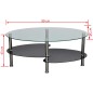 vidaXL Mesa de centro de vidrio con diseño exclusivo negra vidaXL Mesa de centro de vidrio con diseño exclusivo negra