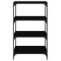 vidaXL Estantería madera contrachapada y acero negro 60x33x100 cm