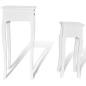 vidaXL Juego de 2 mesitas apilables con cajón blanco vidaXL Juego de 2 mesitas apilables con cajón blanco