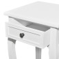 vidaXL Juego de 2 mesitas apilables con cajón blanco vidaXL Juego de 2 mesitas apilables con cajón blanco
