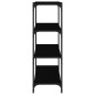 vidaXL Estantería madera contrachapada y acero negro 60x33x100 cm