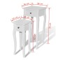 vidaXL Juego de 2 mesitas apilables con cajón blanco vidaXL Juego de 2 mesitas apilables con cajón blanco