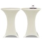 2 Manteles color crema ajustados para mesa de pie - 80 cm diámetro 2 Manteles color crema ajustados para mesa de pie - 80 cm diámetro