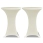 2 Manteles color crema ajustados para mesa de pie - 80 cm diámetro 2 Manteles color crema ajustados para mesa de pie - 80 cm diámetro