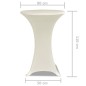 2 Manteles color crema ajustados para mesa de pie - 80 cm diámetro 2 Manteles color crema ajustados para mesa de pie - 80 cm diámetro