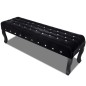 vidaXL Banco de terciopelo negro con botones de cristal vidaXL Banco de terciopelo negro con botones de cristal