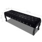 vidaXL Banco de terciopelo negro con botones de cristal vidaXL Banco de terciopelo negro con botones de cristal