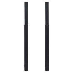 vidaXL 2x Patas de mesa telescópicas negro 710 mm-1100 mm