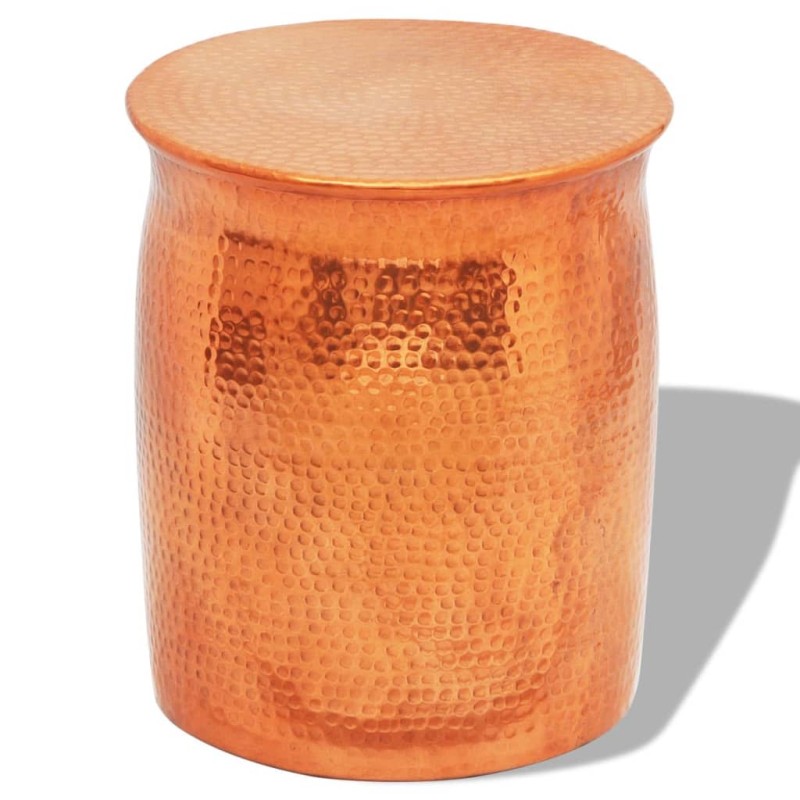 vidaXL Taburete/mesita de centro de aluminio martillado color cobre vidaXL Taburete/mesita de centro de aluminio martillado color cobre