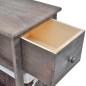 vidaXL Mesita de noche de madera marrón vidaXL Mesita de noche de madera marrón