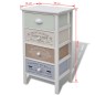 vidaXL Mueble de almacenaje estilo francés con 4 cajones madera vidaXL Mueble de almacenaje estilo francés con 4 cajones madera