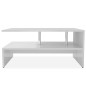 vidaXL Mesa de centro de madera contrachapada 90x59x42cm blanca vidaXL Mesa de centro de madera contrachapada 90x59x42cm blanca