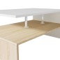 vidaXL Mesa de centro madera de ingeniería blanco y roble 90x59x42 cm vidaXL Mesa de centro madera de ingeniería blanco y roble 90x59x42 cm