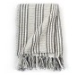 vidaXL Manta a rayas de algodón gris y blanco 160x210 cm vidaXL Manta a rayas de algodón gris y blanco 160x210 cm