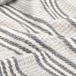 vidaXL Manta a rayas de algodón gris y blanco 160x210 cm vidaXL Manta a rayas de algodón gris y blanco 160x210 cm