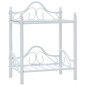 vidaXL Mesitas de noche acero vidrio templado 45x30,5x60cm blanco 2uds vidaXL Mesitas de noche acero vidrio templado 45x30,5x60cm blanco 2uds