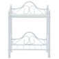 vidaXL Mesitas de noche acero vidrio templado 45x30,5x60cm blanco 2uds vidaXL Mesitas de noche acero vidrio templado 45x30,5x60cm blanco 2uds
