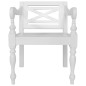 vidaXL Sillas Batavia 2 unidades madera maciza de caoba blanco vidaXL Sillas Batavia 2 unidades madera maciza de caoba blanco