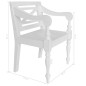 vidaXL Sillas Batavia 2 unidades madera maciza de caoba blanco vidaXL Sillas Batavia 2 unidades madera maciza de caoba blanco