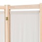 vidaXL Biombo divisor 5 paneles de tela crema 200x170x4 cm vidaXL Biombo divisor 5 paneles de tela crema 200x170x4 cm